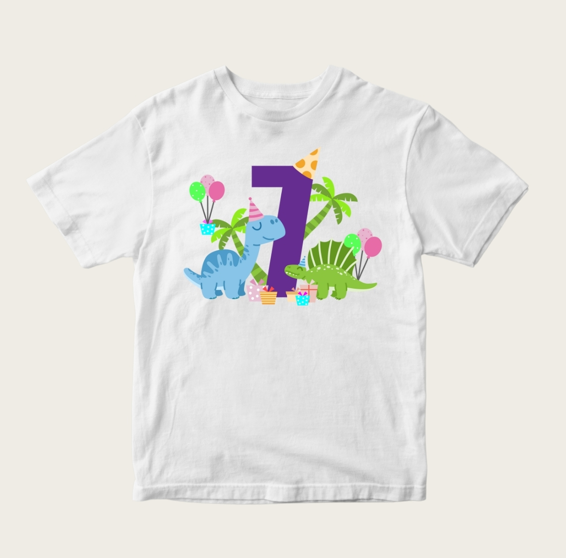 Dinosaur Birthday T-Shirt 1 - Image 6