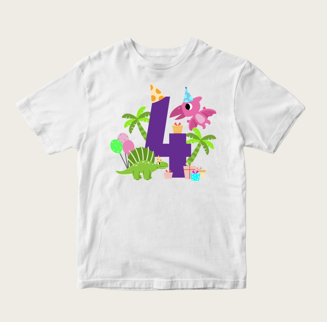 Dinosaur Birthday T-Shirt 1 - Image 4